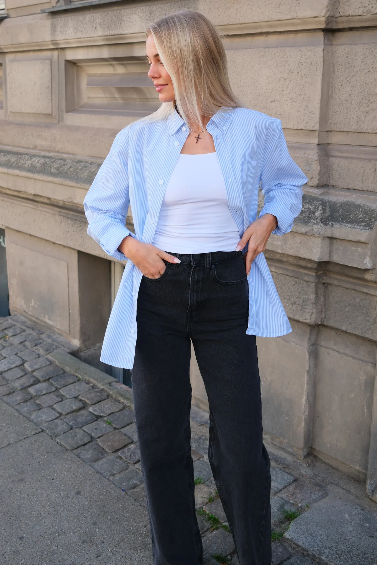 Freund Oxford Hemd - hellblau/weiß - Image 4