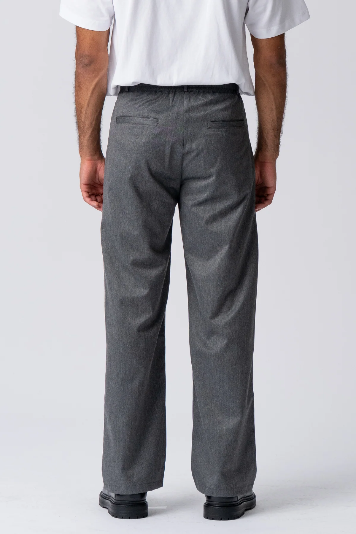Plissee-weiter Anzug Pants - Hellgrau - Image 5
