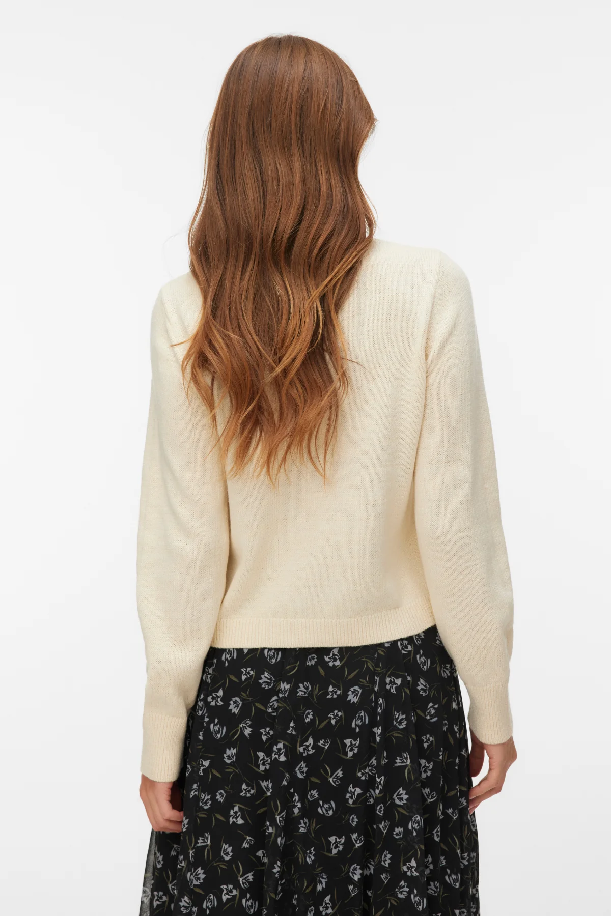 Camille Strickjacke mit O-Ausschnitt – Birke - Image 4