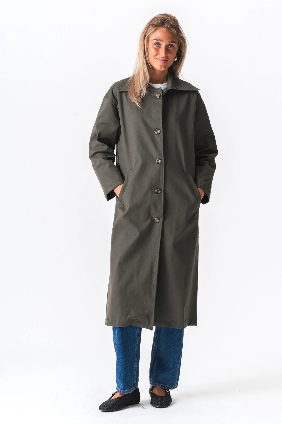 Carla Trenchcoat - Olive - Image 4