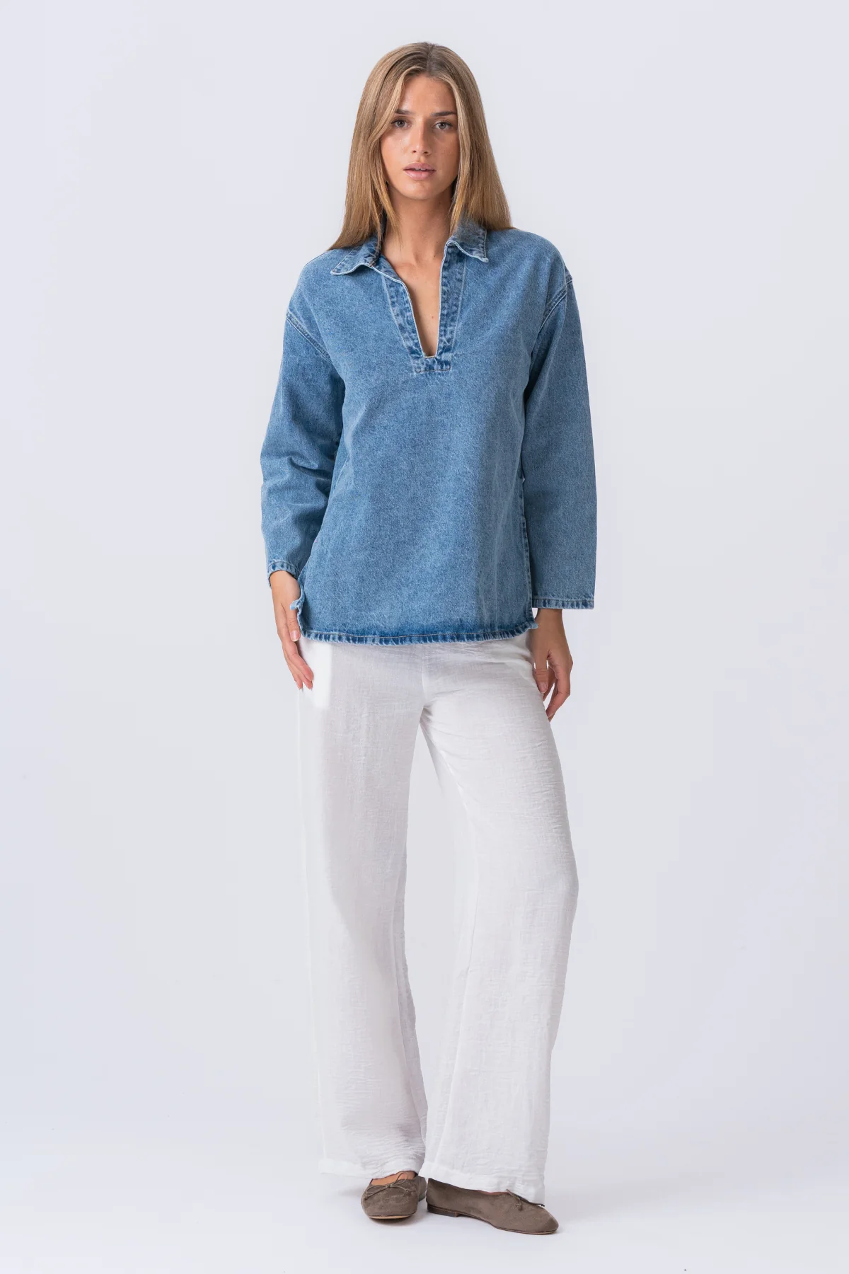 Cassia Denim -Hemd - Hellblau - Image 5