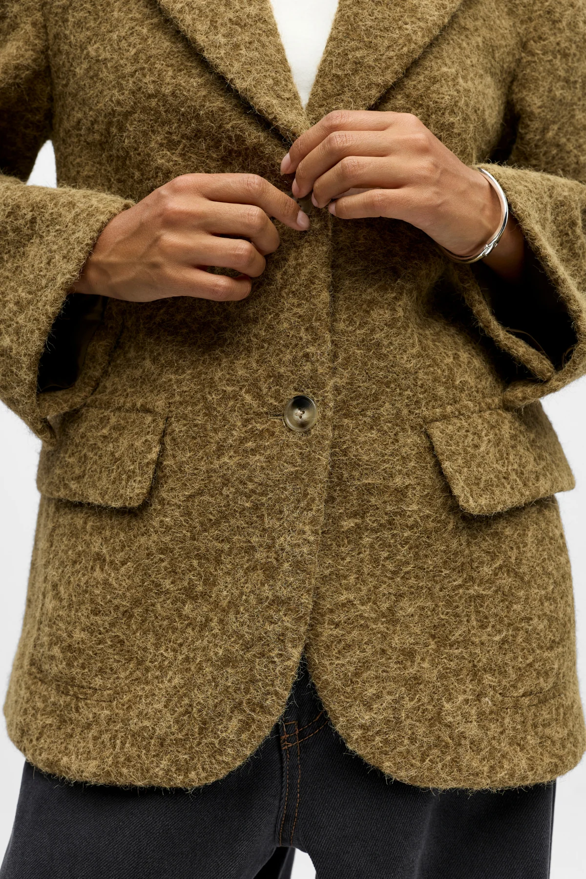 Celina l/s lo Jacke - tiefes Flechtengrün - Image 4