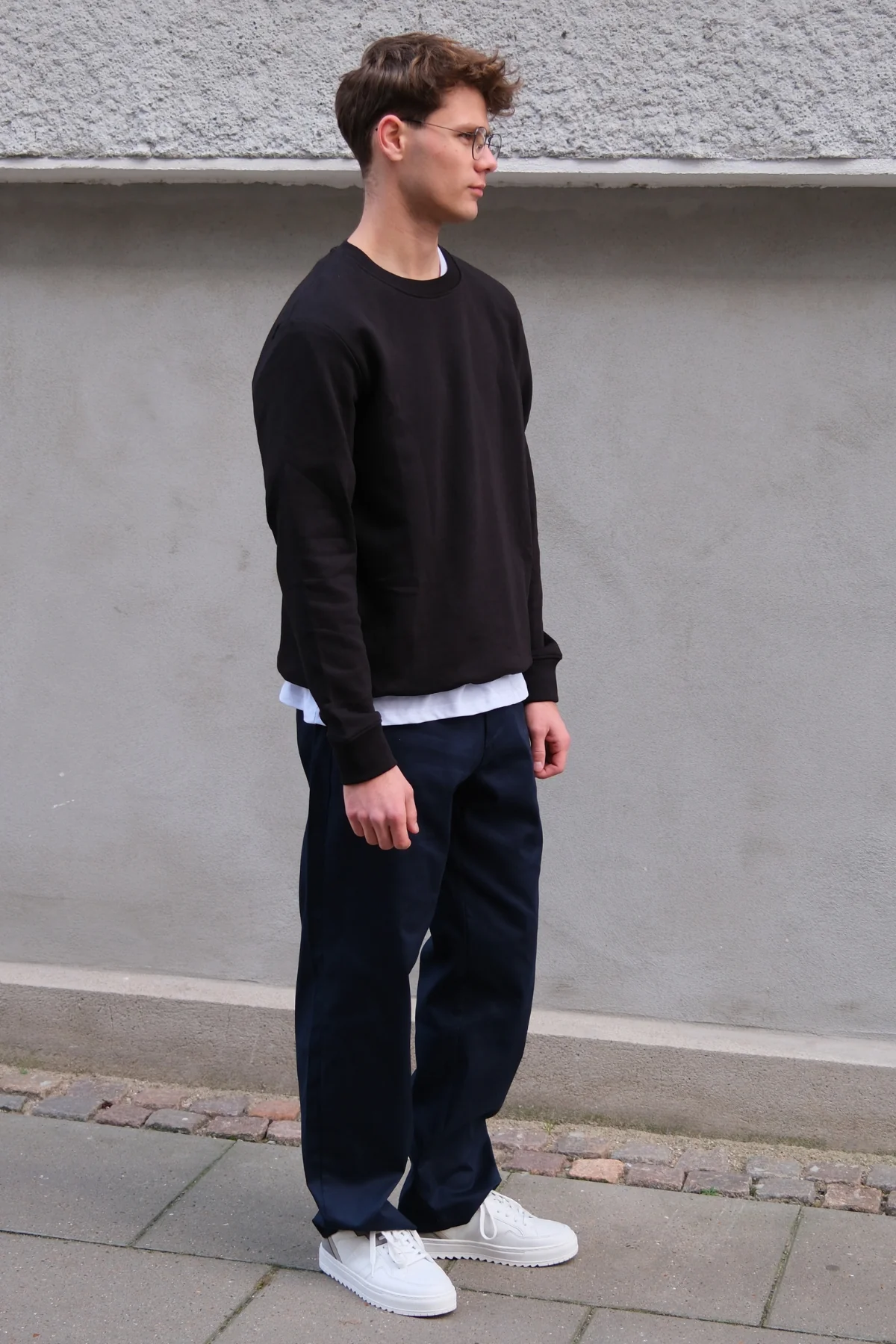 Chino breit - Marine - Image 2
