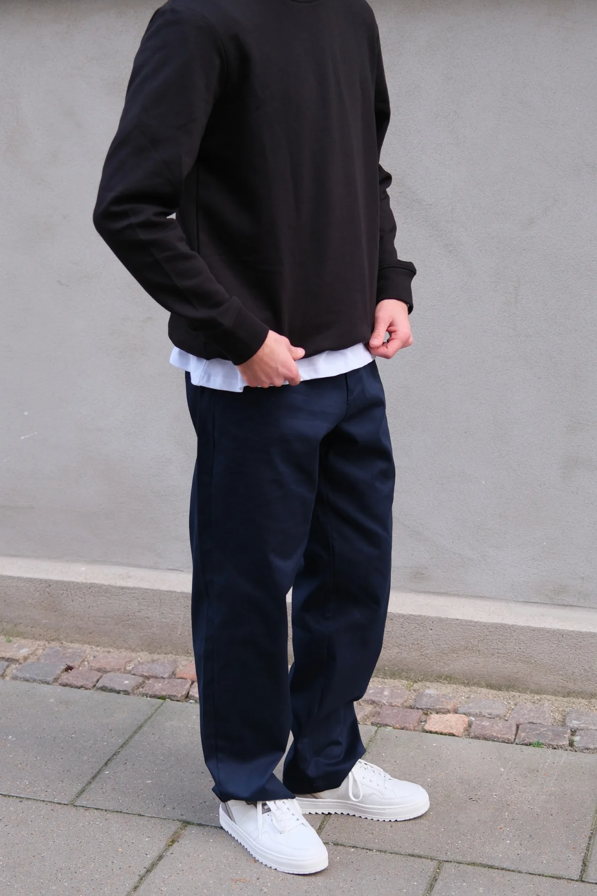 Chino breit - Marine - Image 3