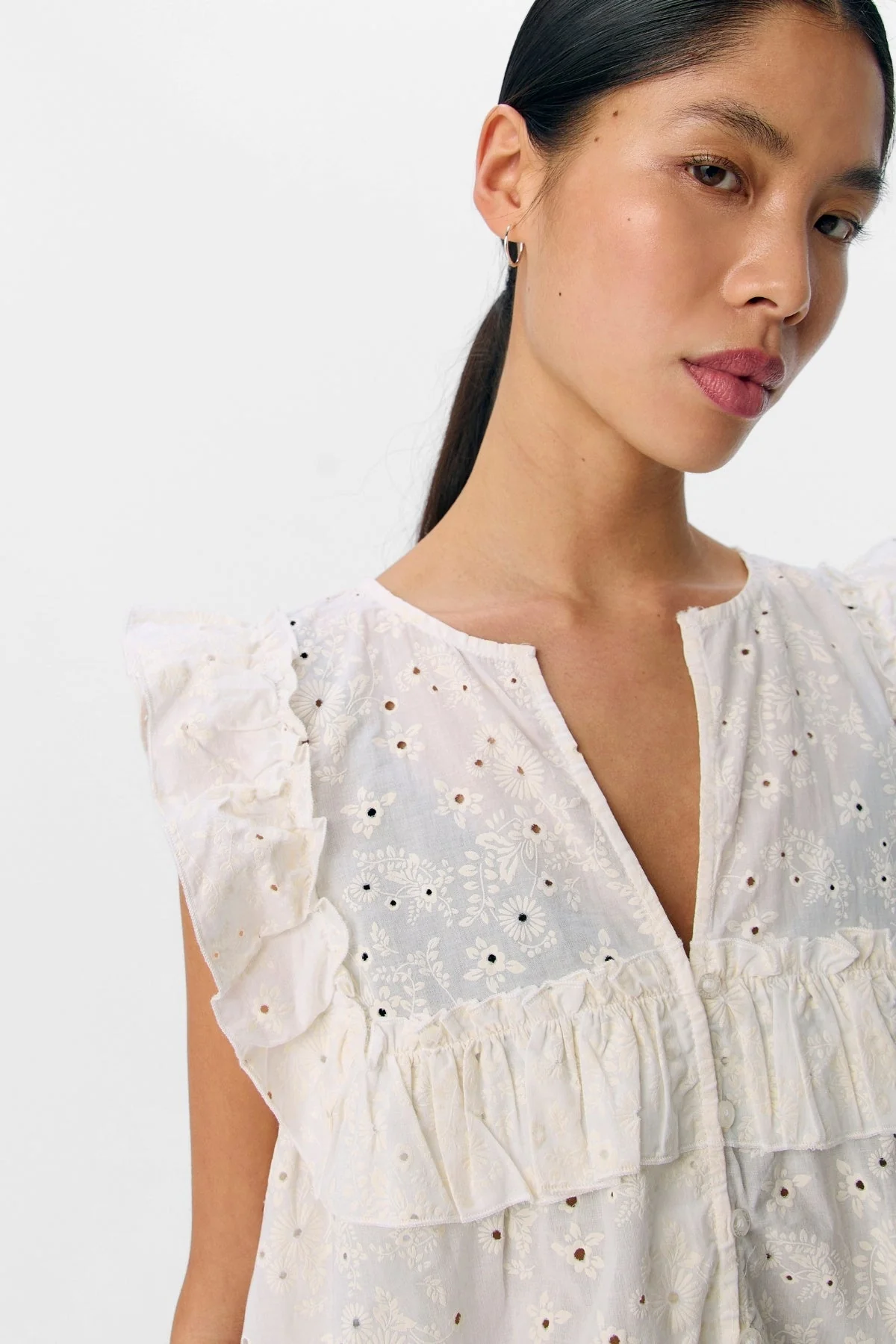 Cillie Frill Top - Cloud Dancer - Image 3