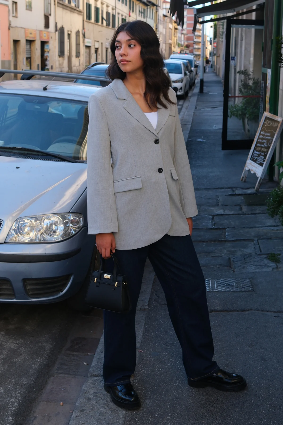 Claire Oversized Blazer - hellgrau - Image 2