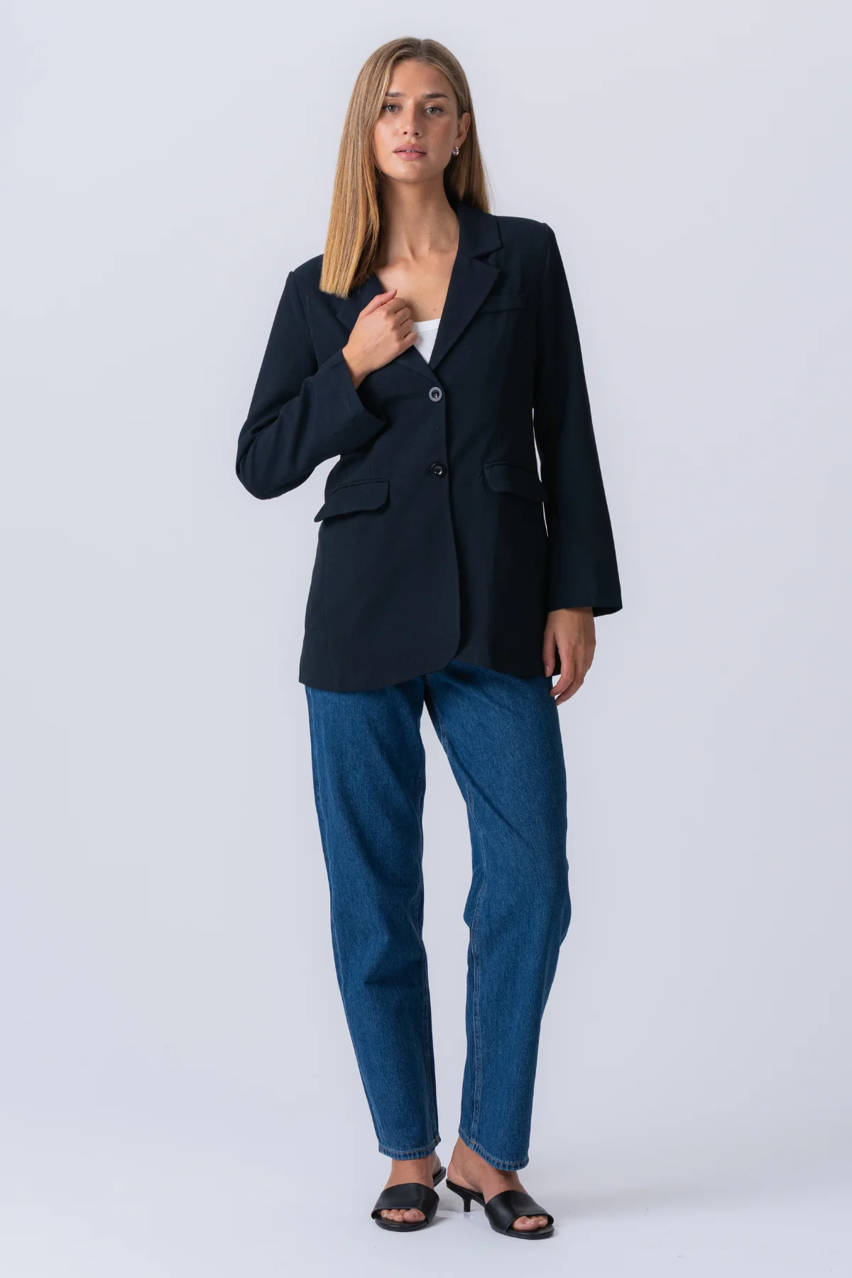 Claire Oversized Blazer - Marine - Image 4
