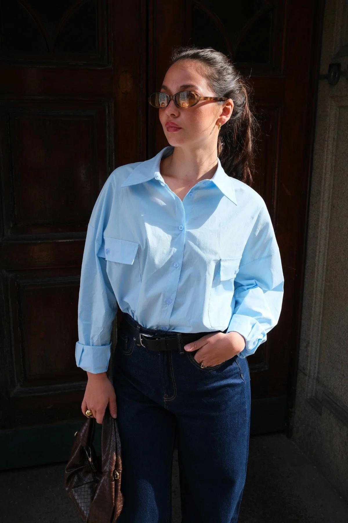 Clara Oversized Hemd - hellblau - Image 4