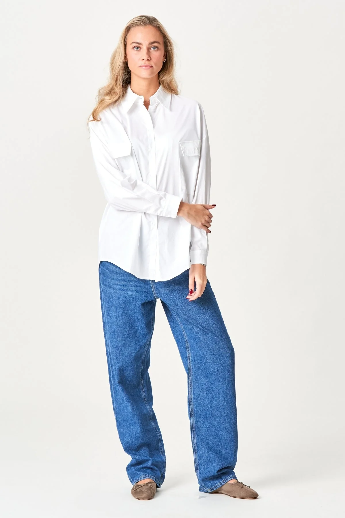 Clara Oversized Hemd - weiß - Image 5