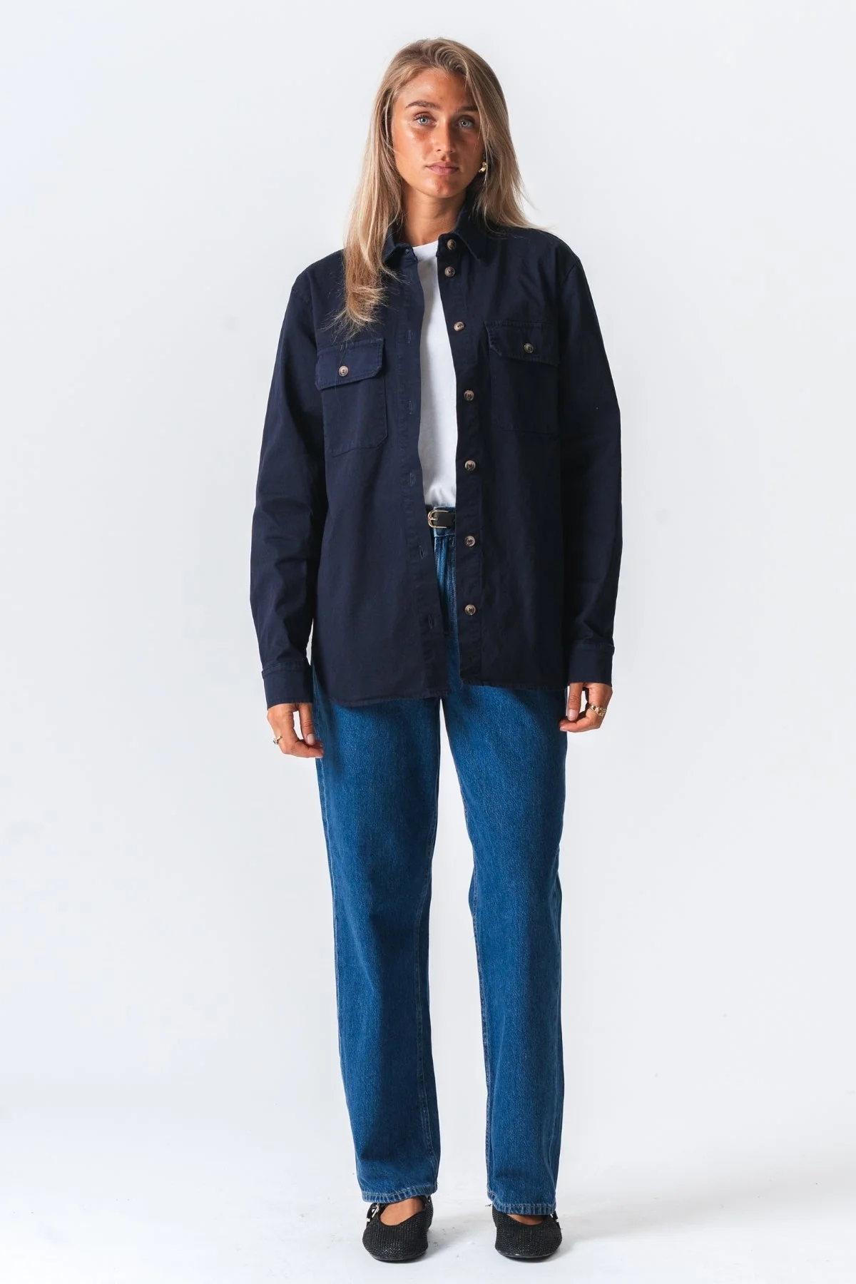 Amber Twill-Hemd – Marineblau - Image 4
