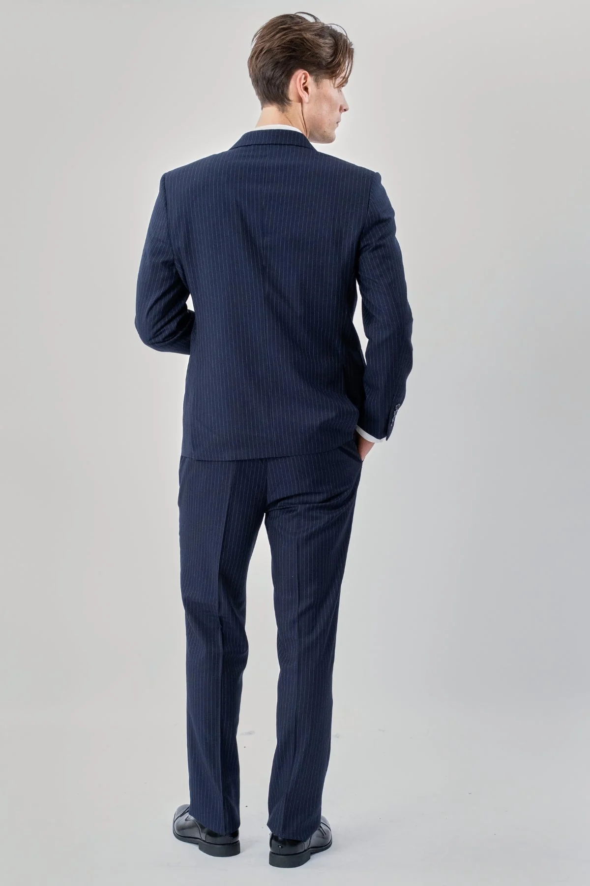 Klassisch Pants - Marineblauer Nadelstreifen - Image 4
