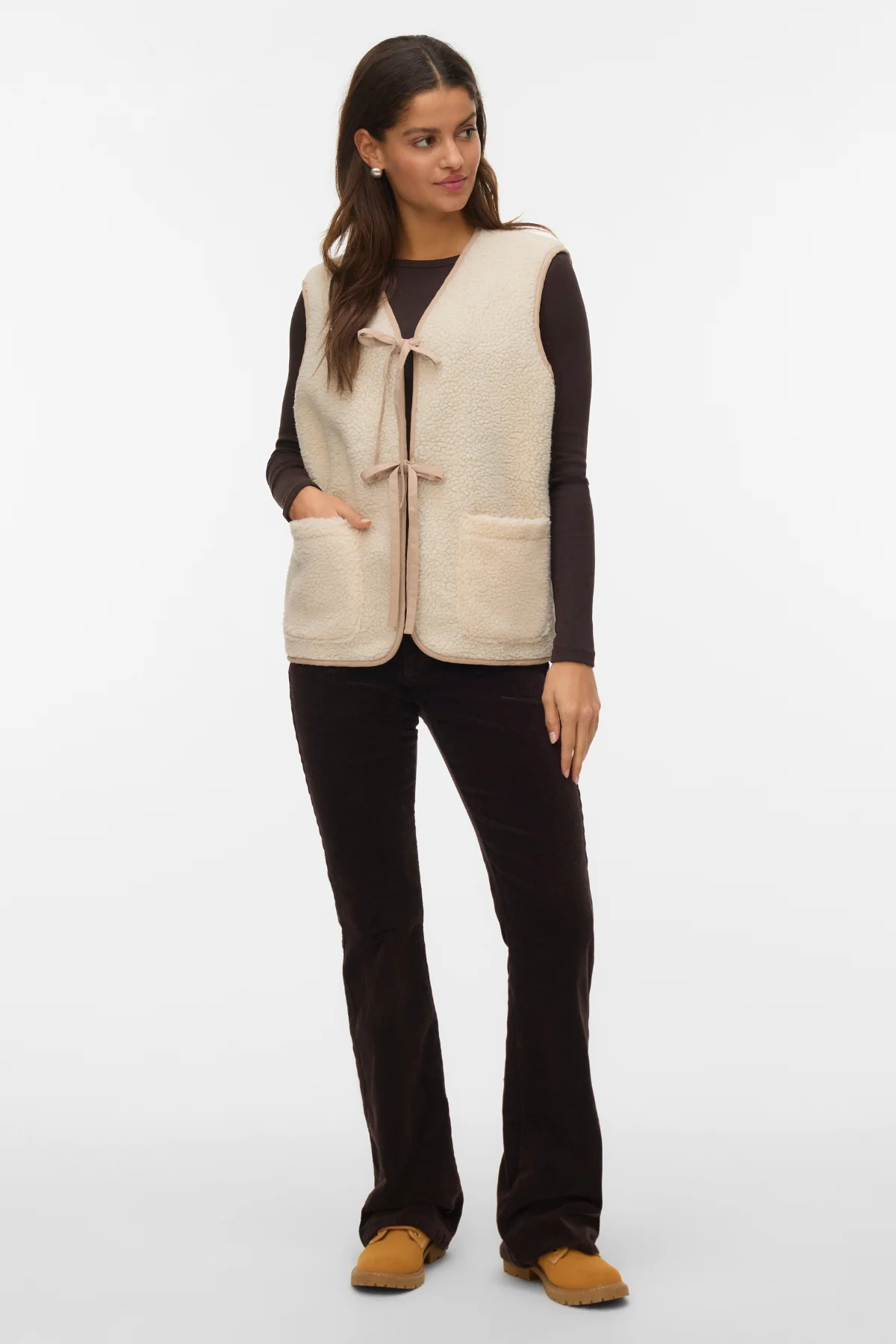 Cleo Short Weste Coat - Haferflocken - Image 2