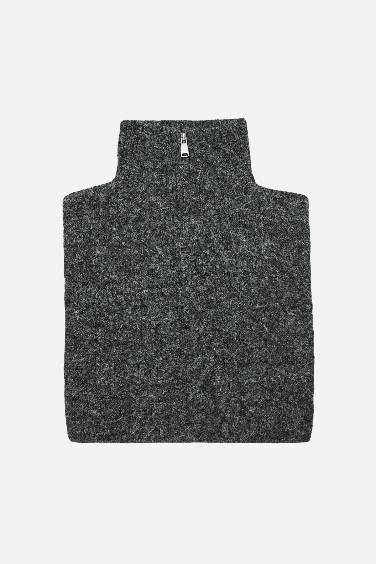 Cora Zipper Bibneck - dunkelgraue Melange