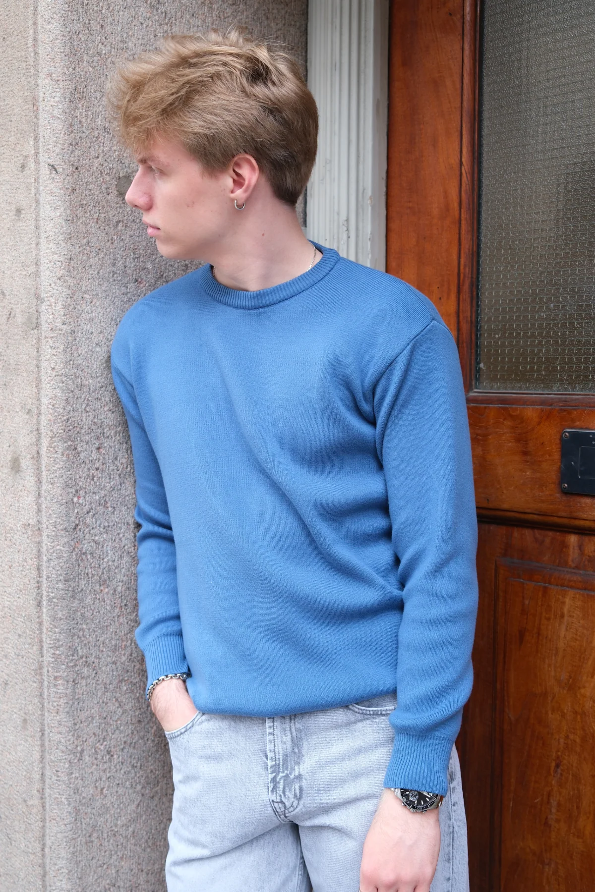 Crewneck Strickpullover - Blau - Image 2