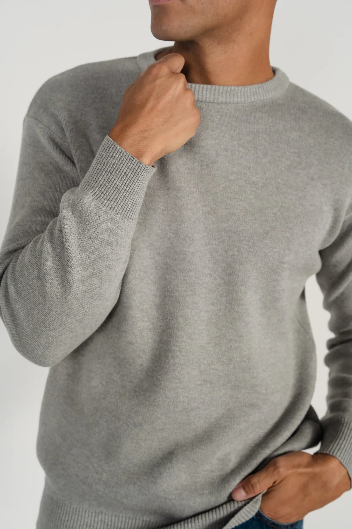 Crewneck -Strickpullover - hellgrau - Image 7