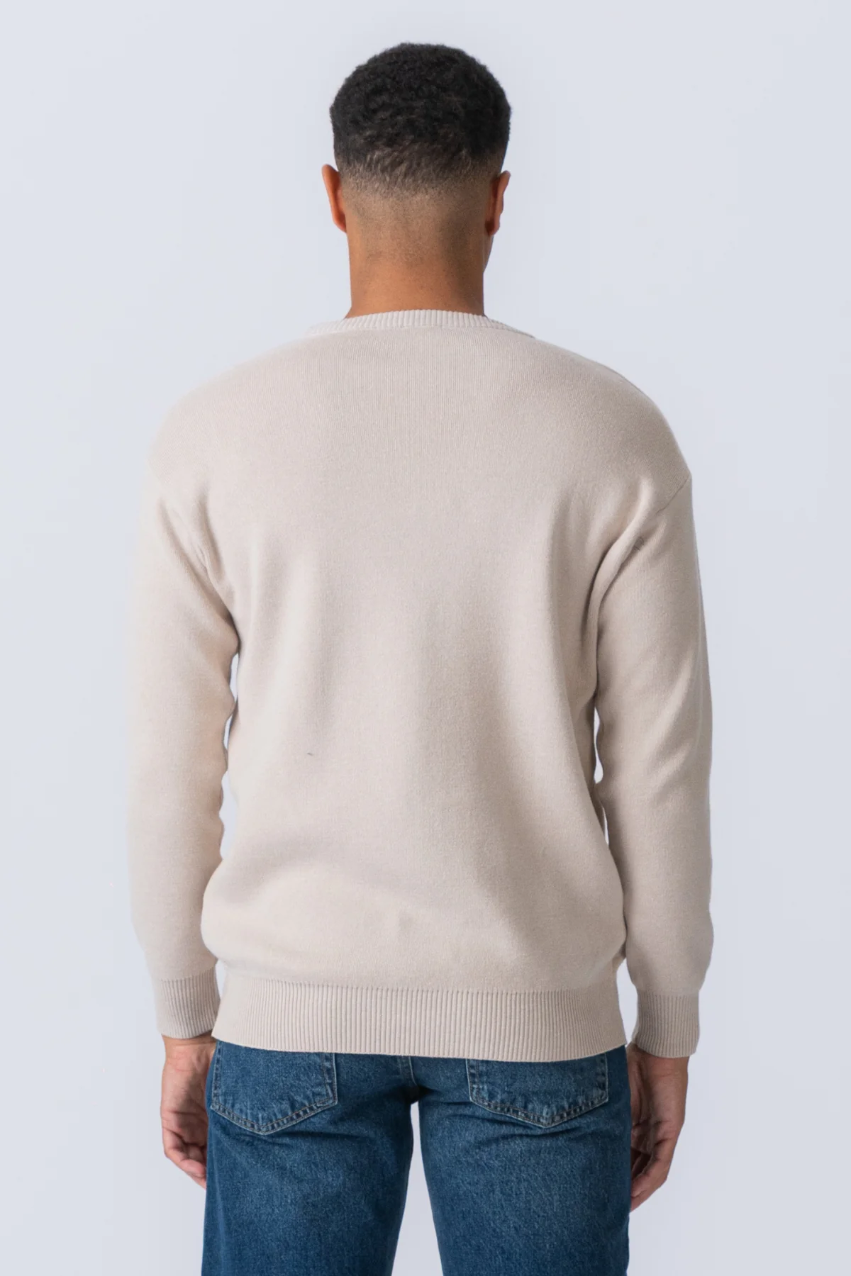 Crewneck -Strickpullover - leichtes Beige - Image 5