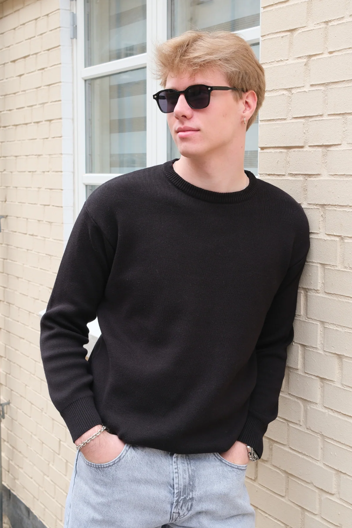 Crewneck Strickpullover - schwarz - Image 2