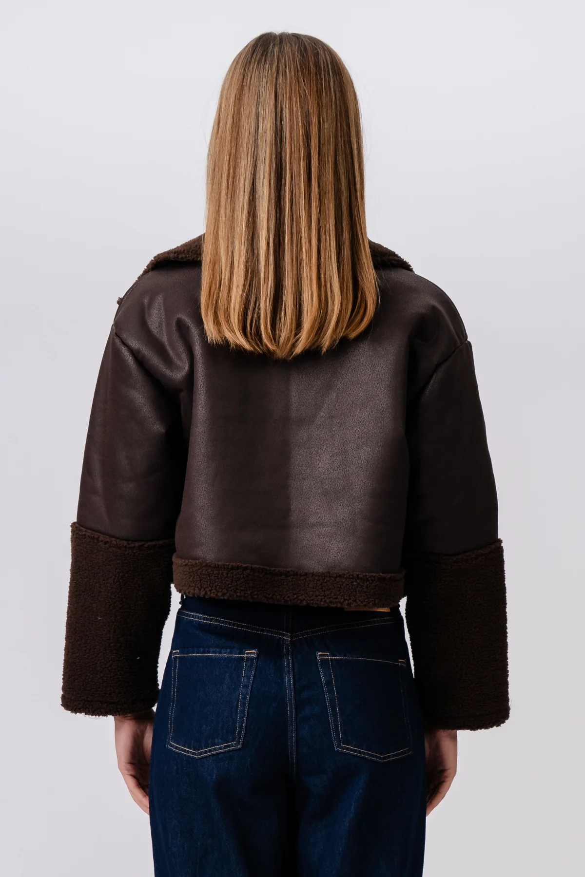 Daisy Shearling Jacke - Brown/Schwarz - Image 6