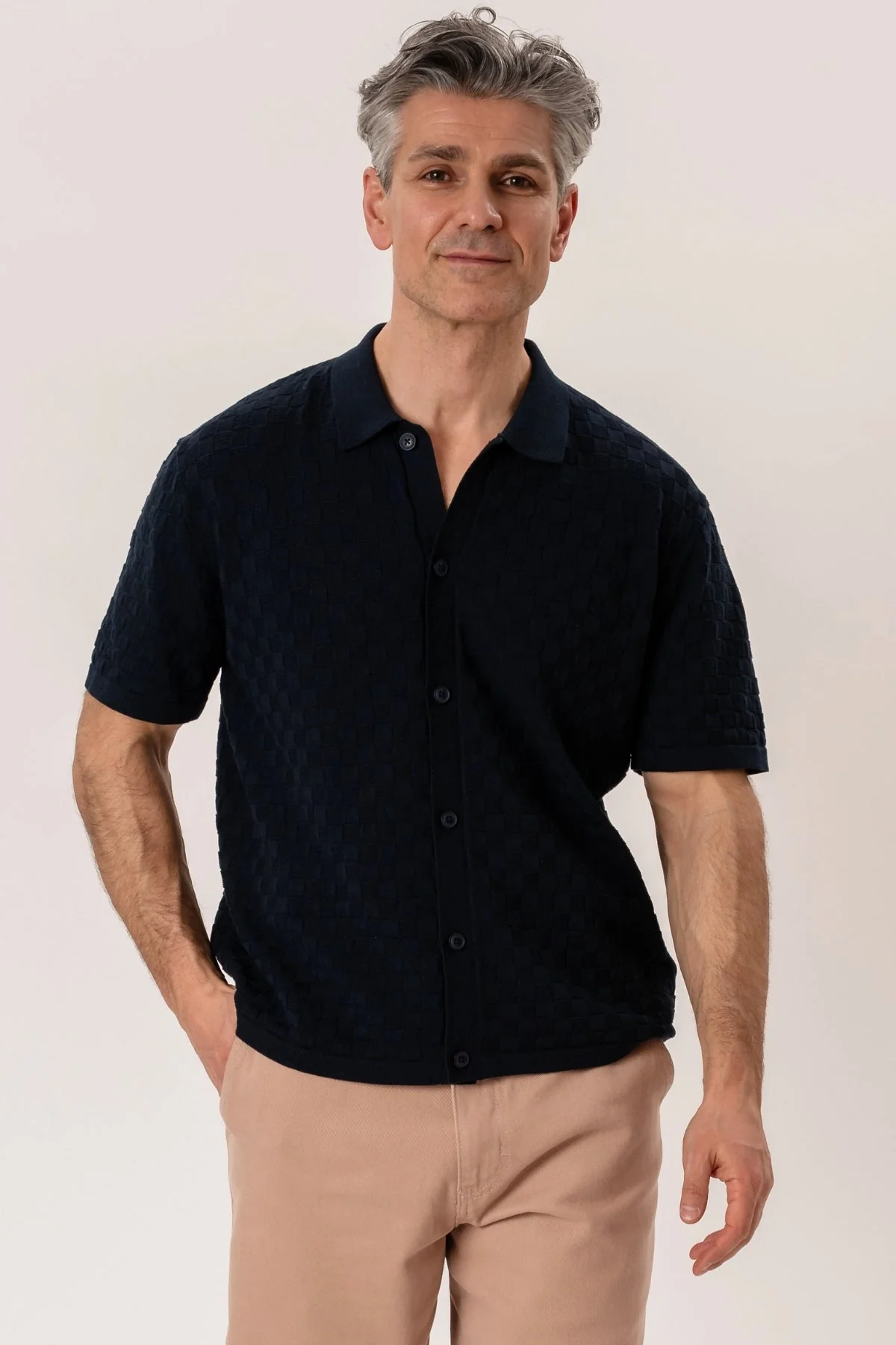 Darin Strickpolo – Marineblau