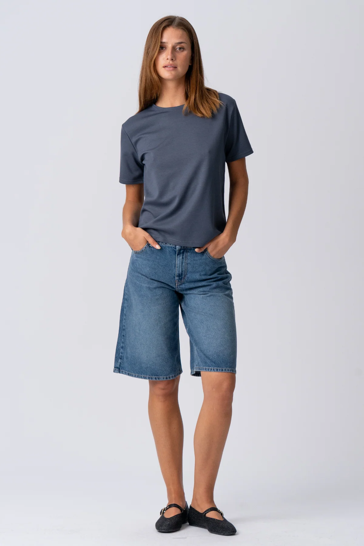Denim Jorts - Blue Denim - Image 4