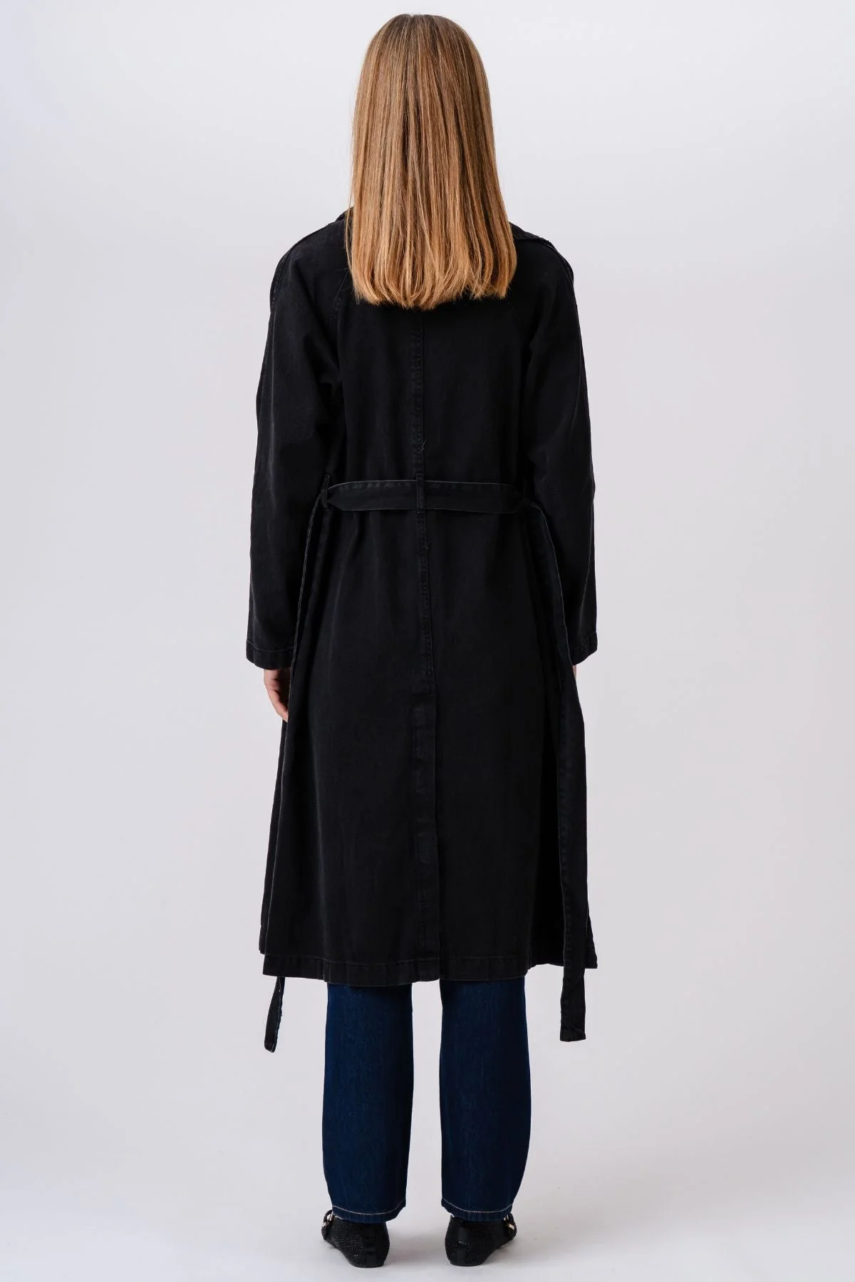 Denim Trenchcoat - dunkelblau - Image 3