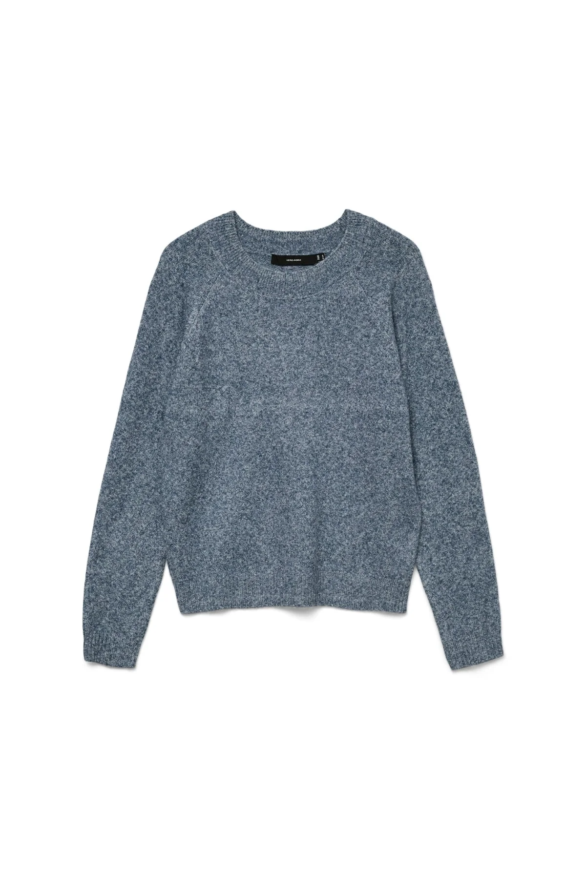 Doffy O-Neck Bluse - Dark Denim m. Weiße Melange - Image 5