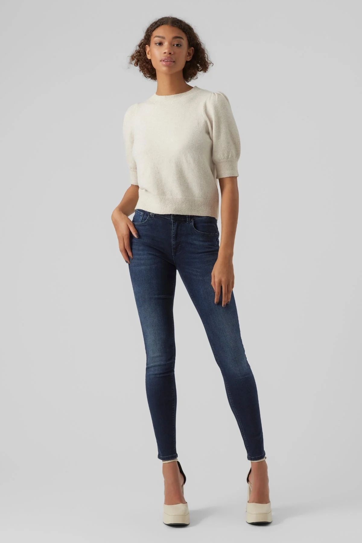 Doffy O-Neck Pullover – Birke Melange - Image 2