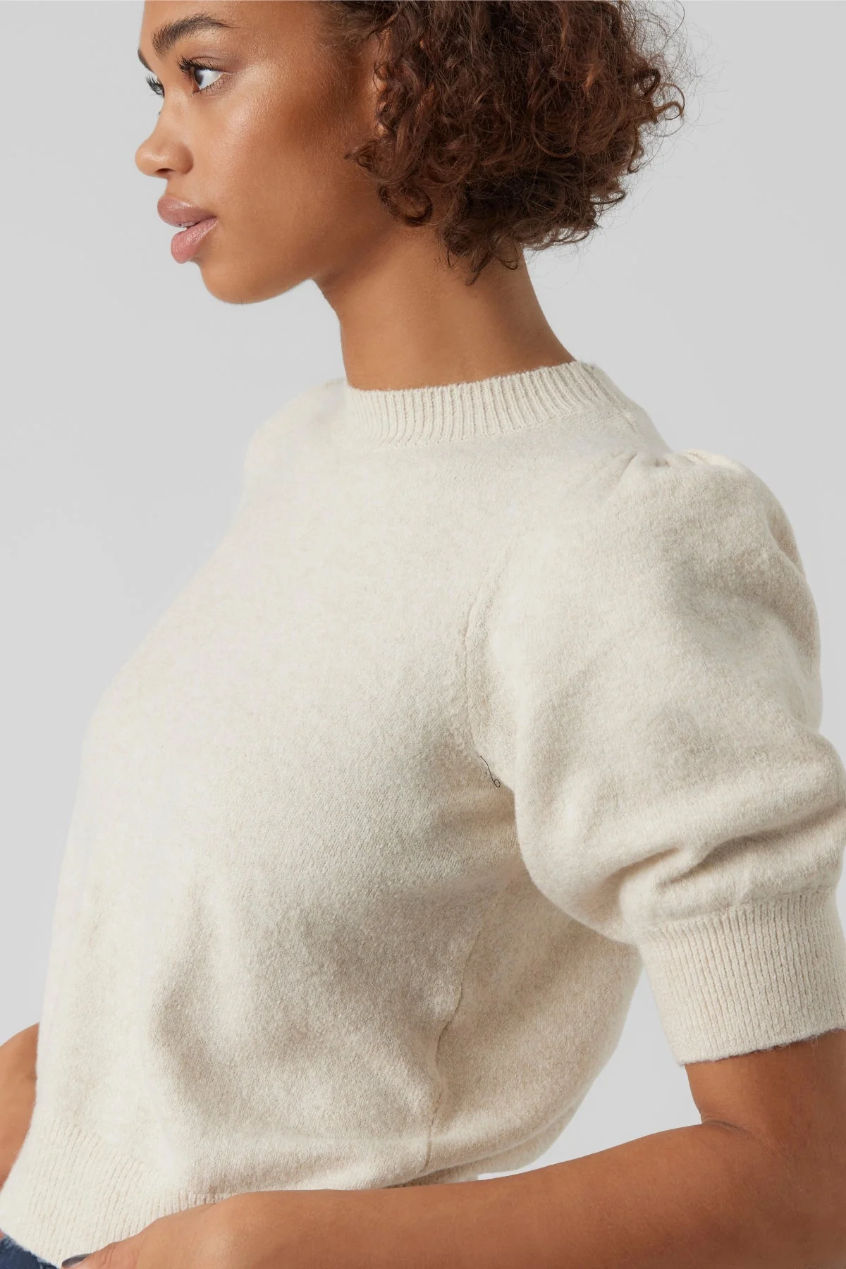 Doffy O-Neck Pullover – Birke Melange - Image 3