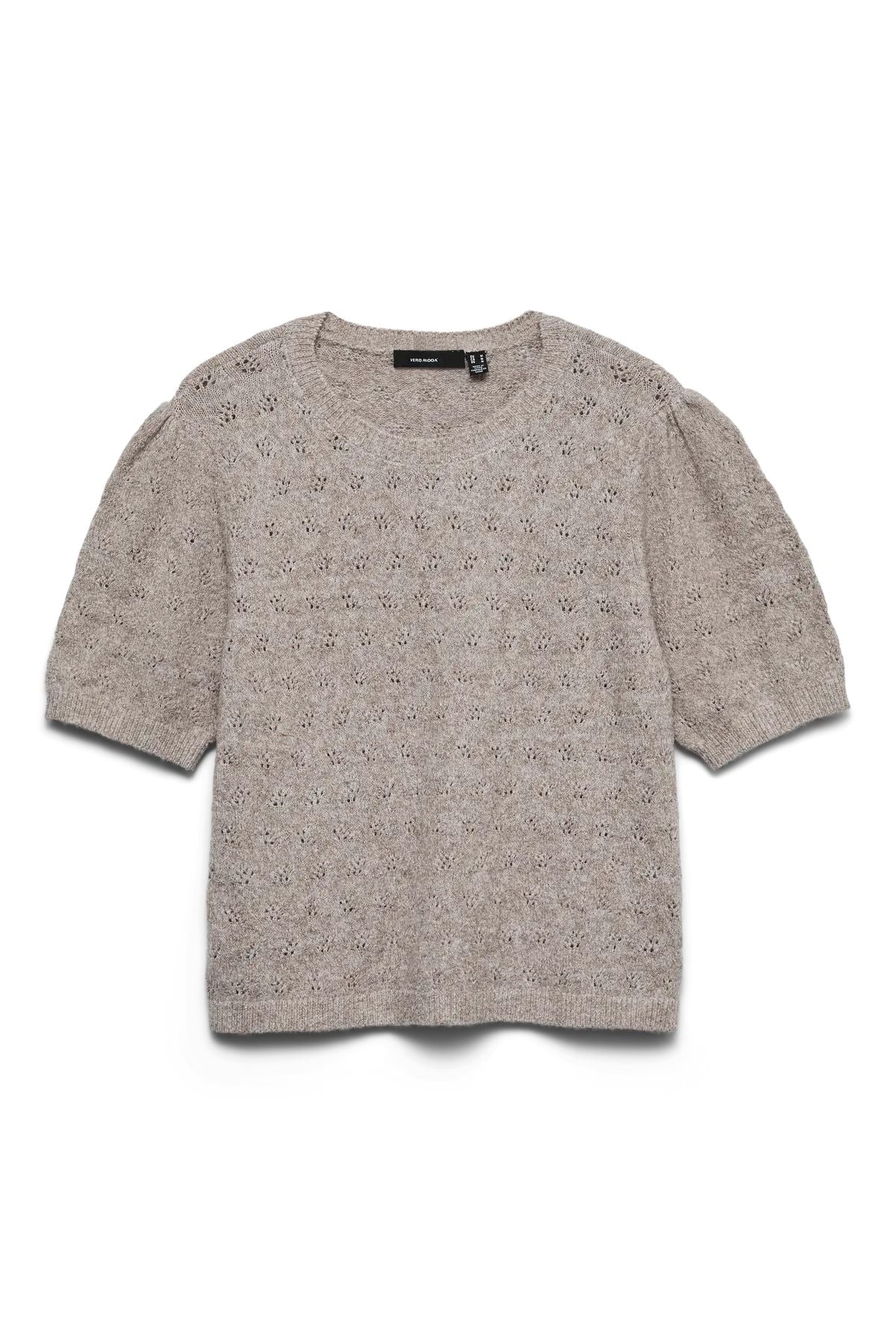 Doffy Stitch O-Neck Pullover - Moon Rock Melange