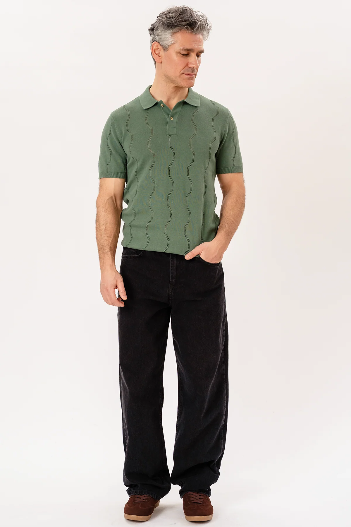 Duran Strickpolo – Grün - Image 2