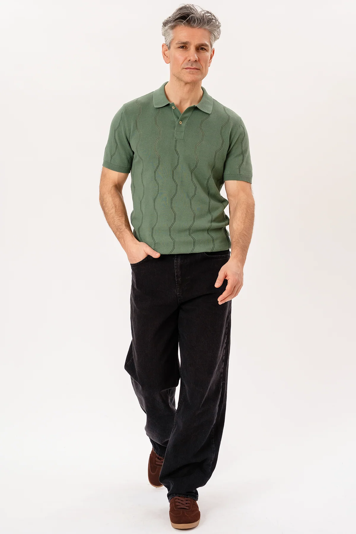 Duran Strickpolo – Grün - Image 3