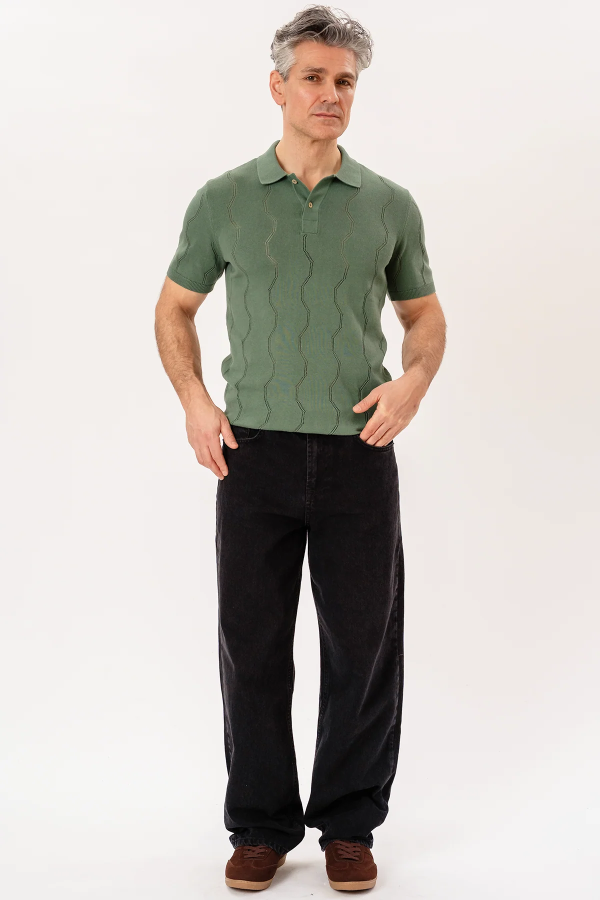 Duran Strickpolo – Grün - Image 4