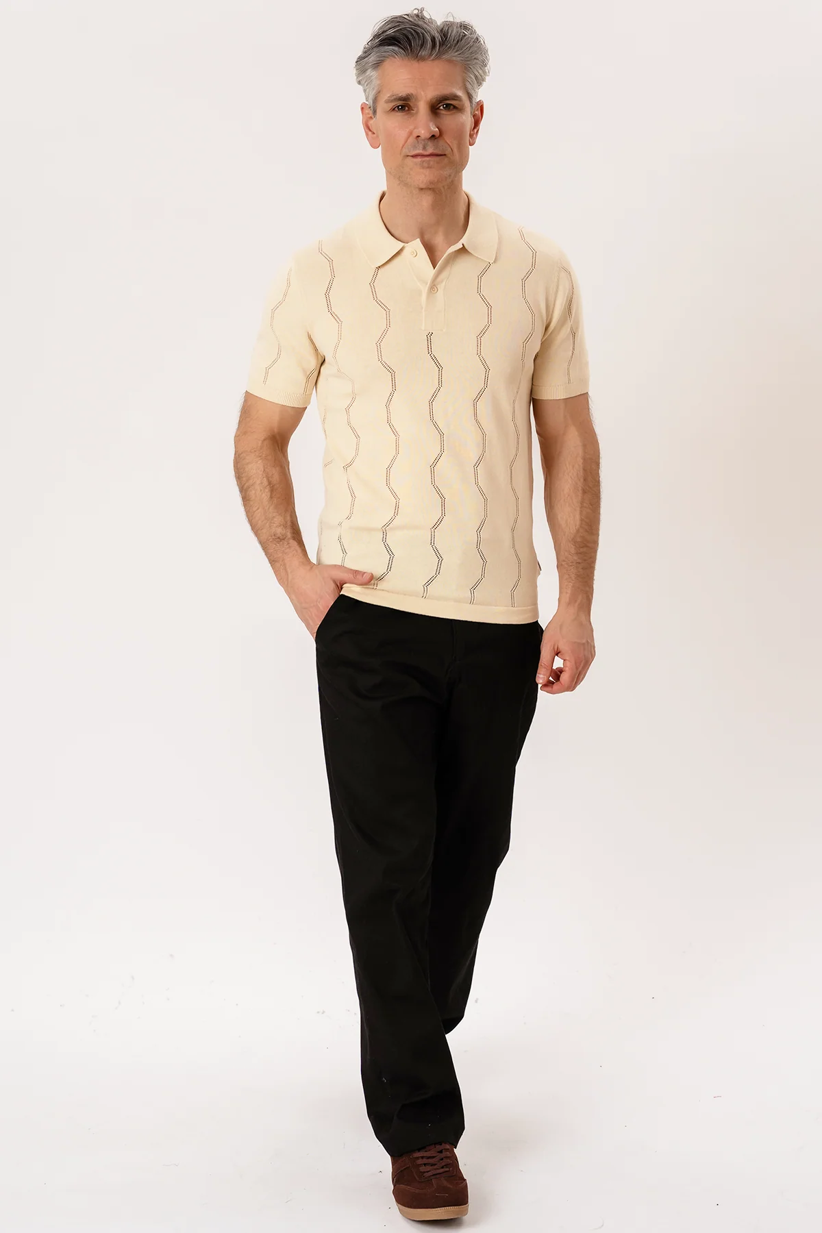 Duran Strickpolo – Sand - Image 3