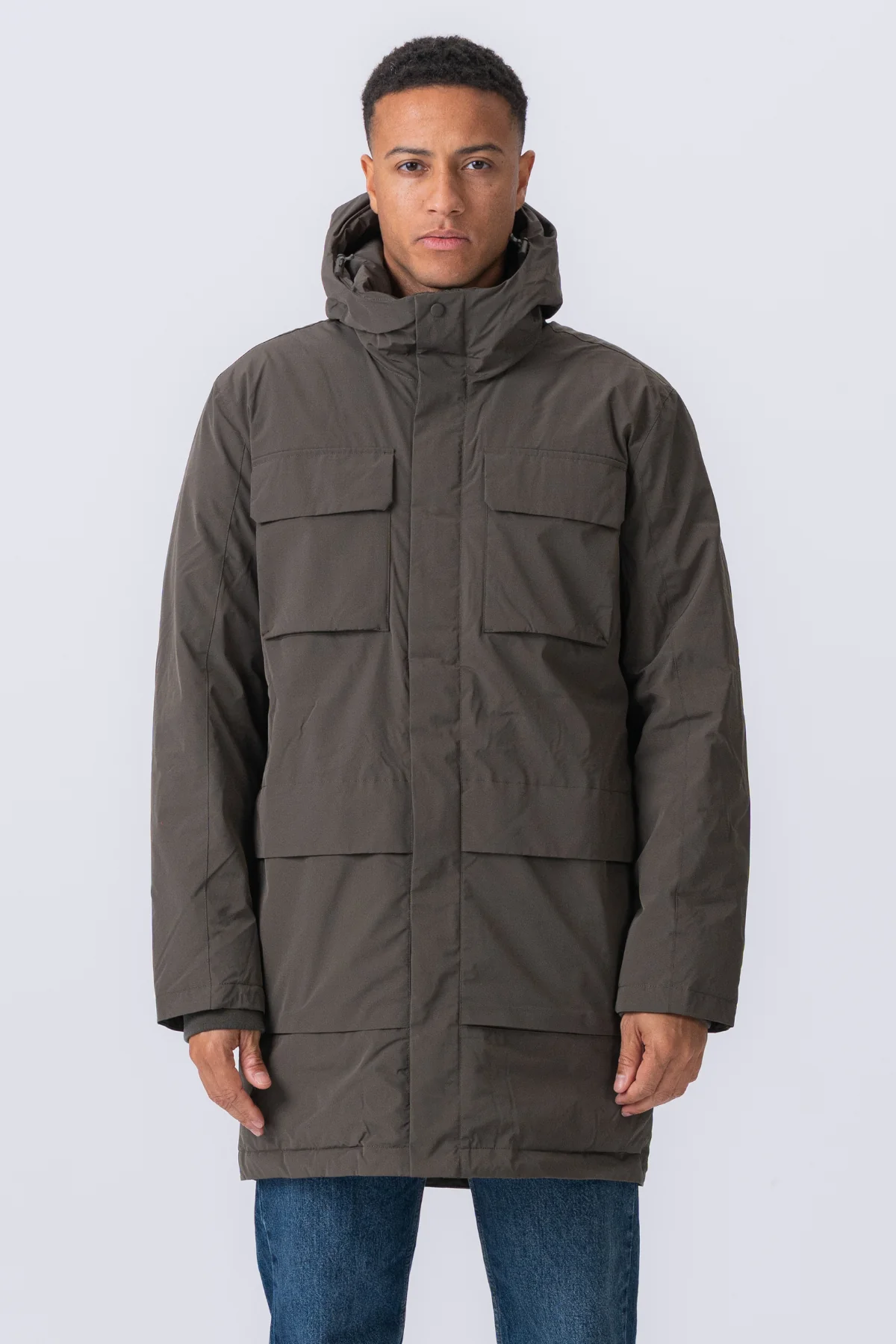 Edmund Long Parka Jacke - Schwarz