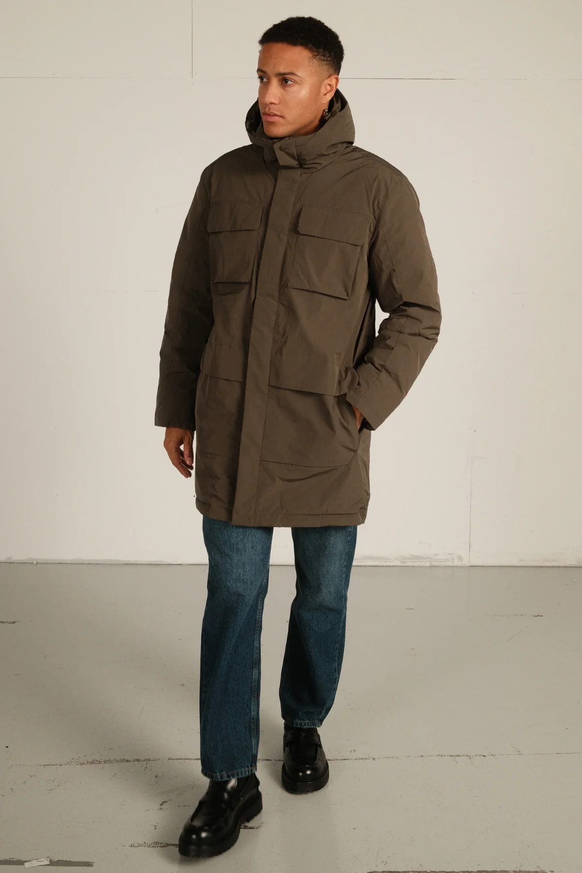 Edmund Long Parka Jacke - Schwarz - Image 2