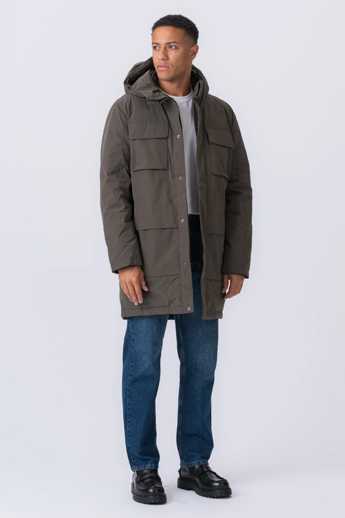 Edmund Long Parka Jacke - Schwarz - Image 3