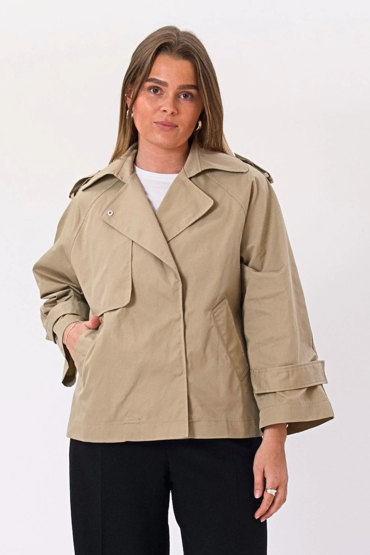 Elara Kurzer Trenchcoat - Beige