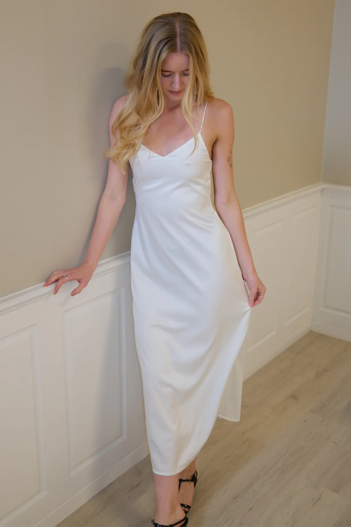 Elina -Gurtkleid - Weiß - Image 3