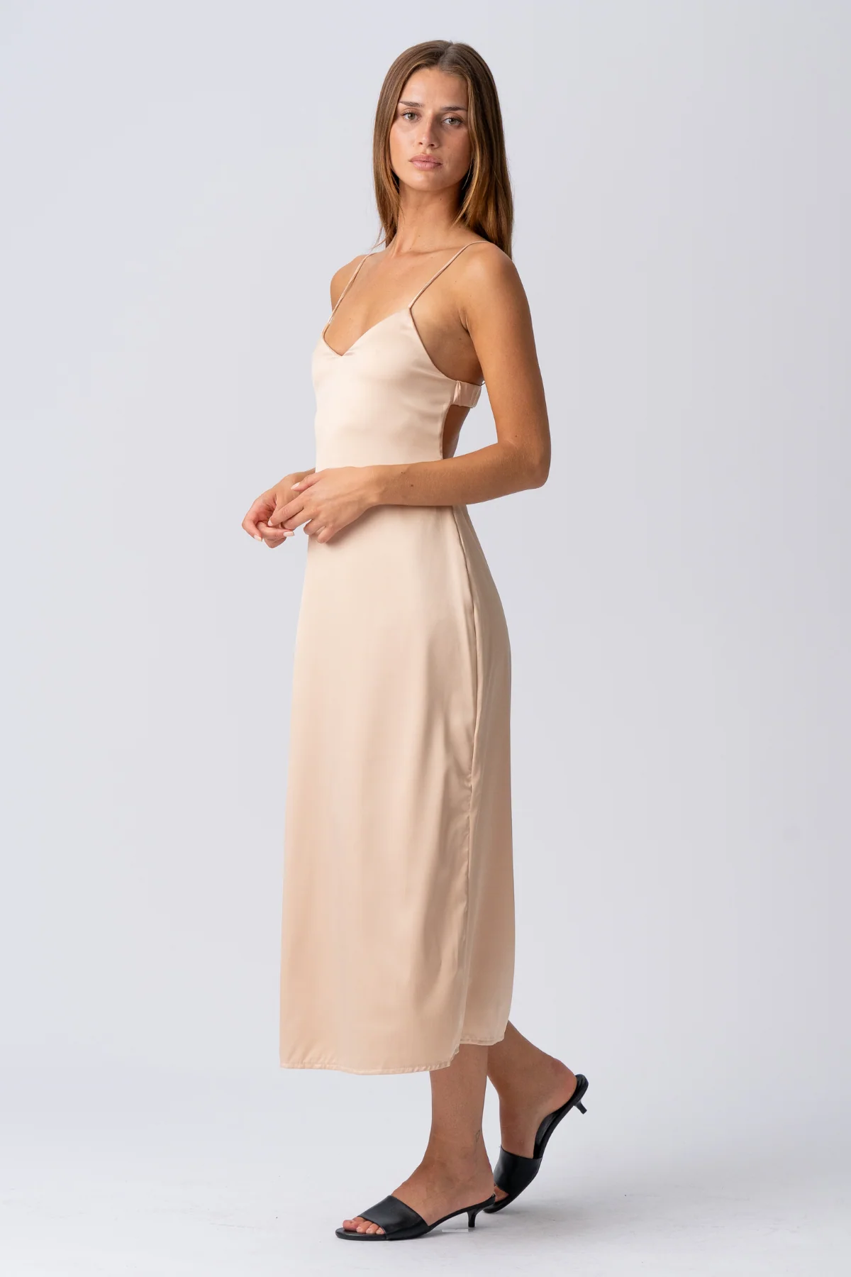 Elina -Gurtkleid - Beige - Image 5