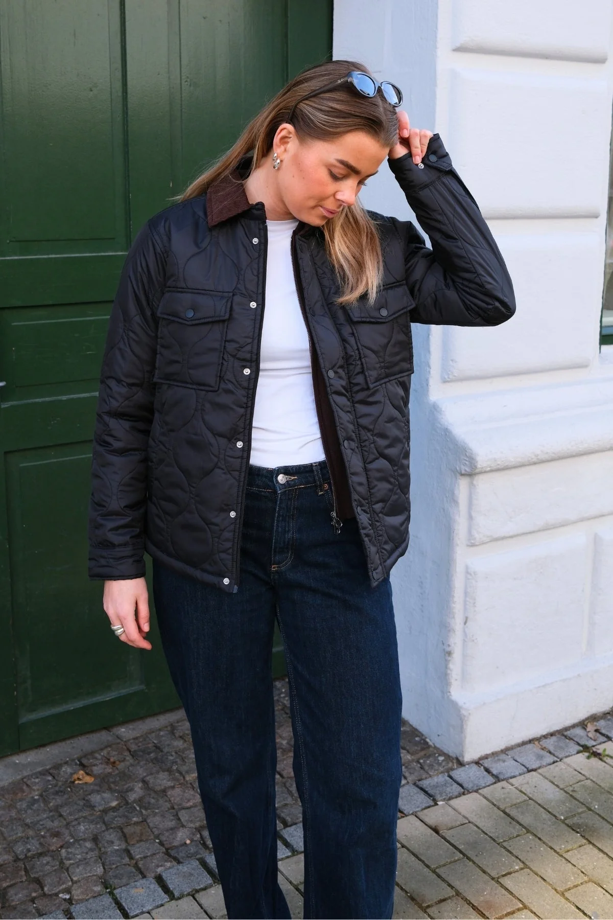 Ella Quiltet Jacke - schwarz - Image 2