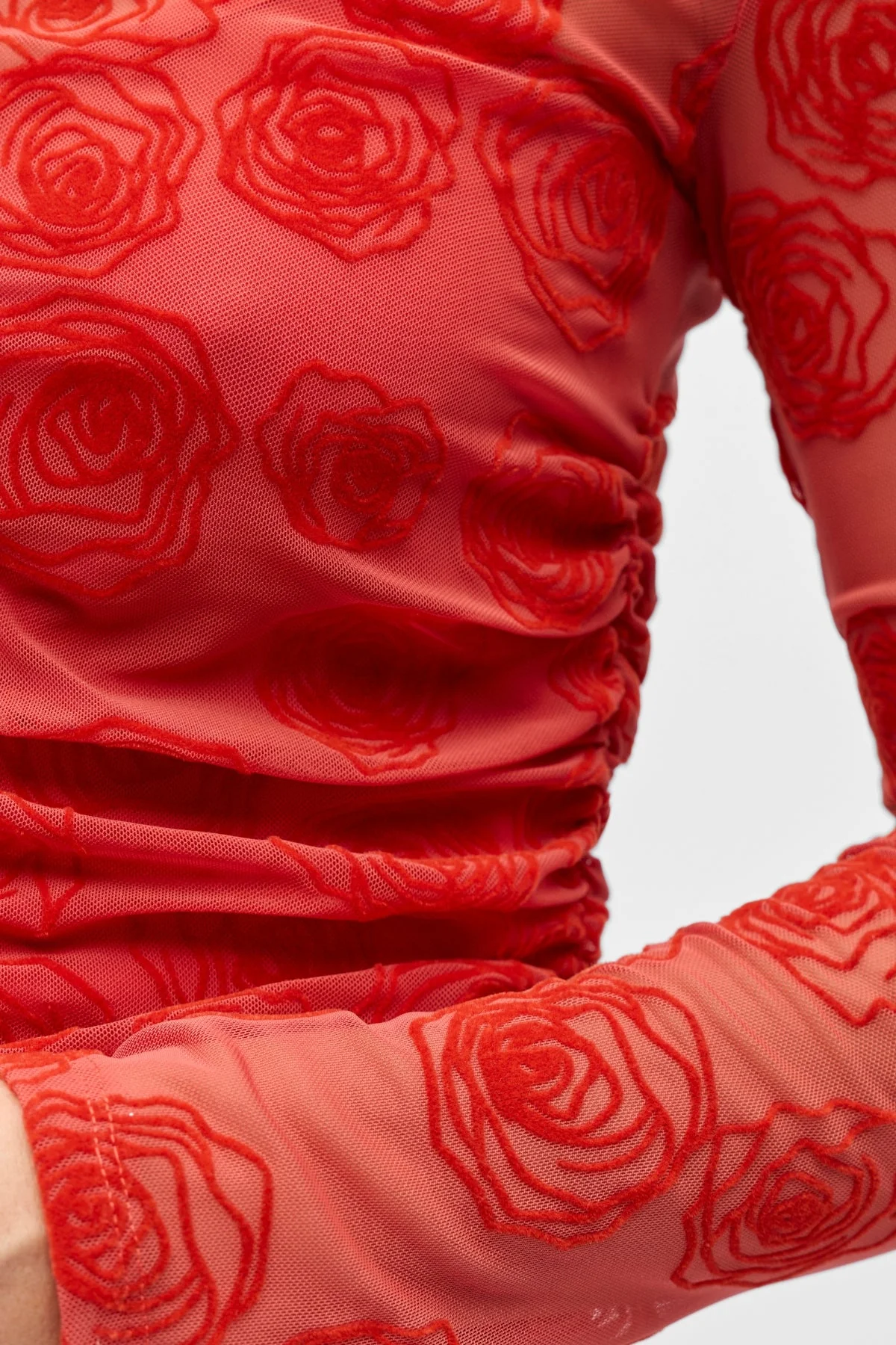 Elodie Top – Cranberry-Weihnachtsstern-Rosen - Image 3