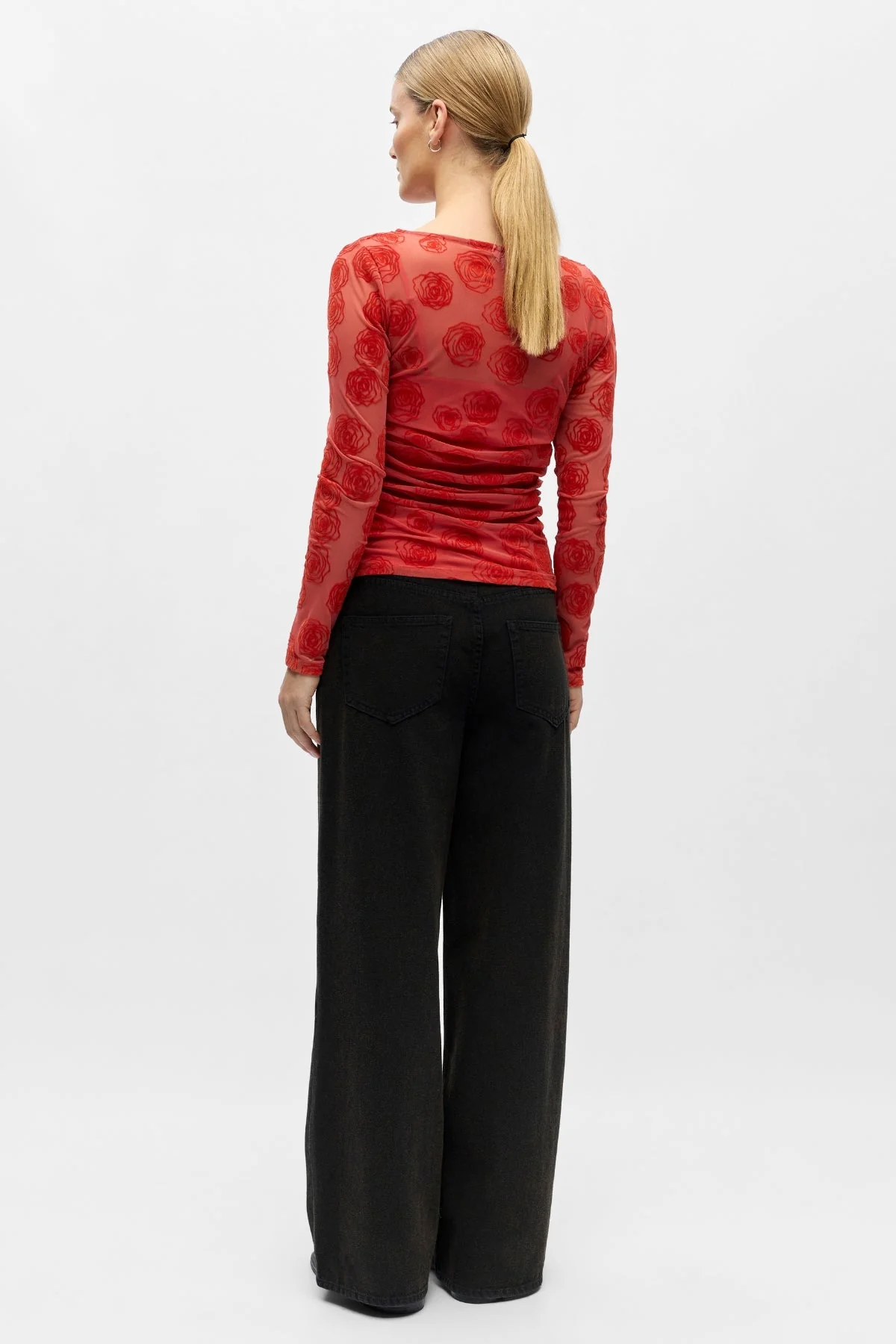 Elodie Top – Cranberry-Weihnachtsstern-Rosen - Image 4