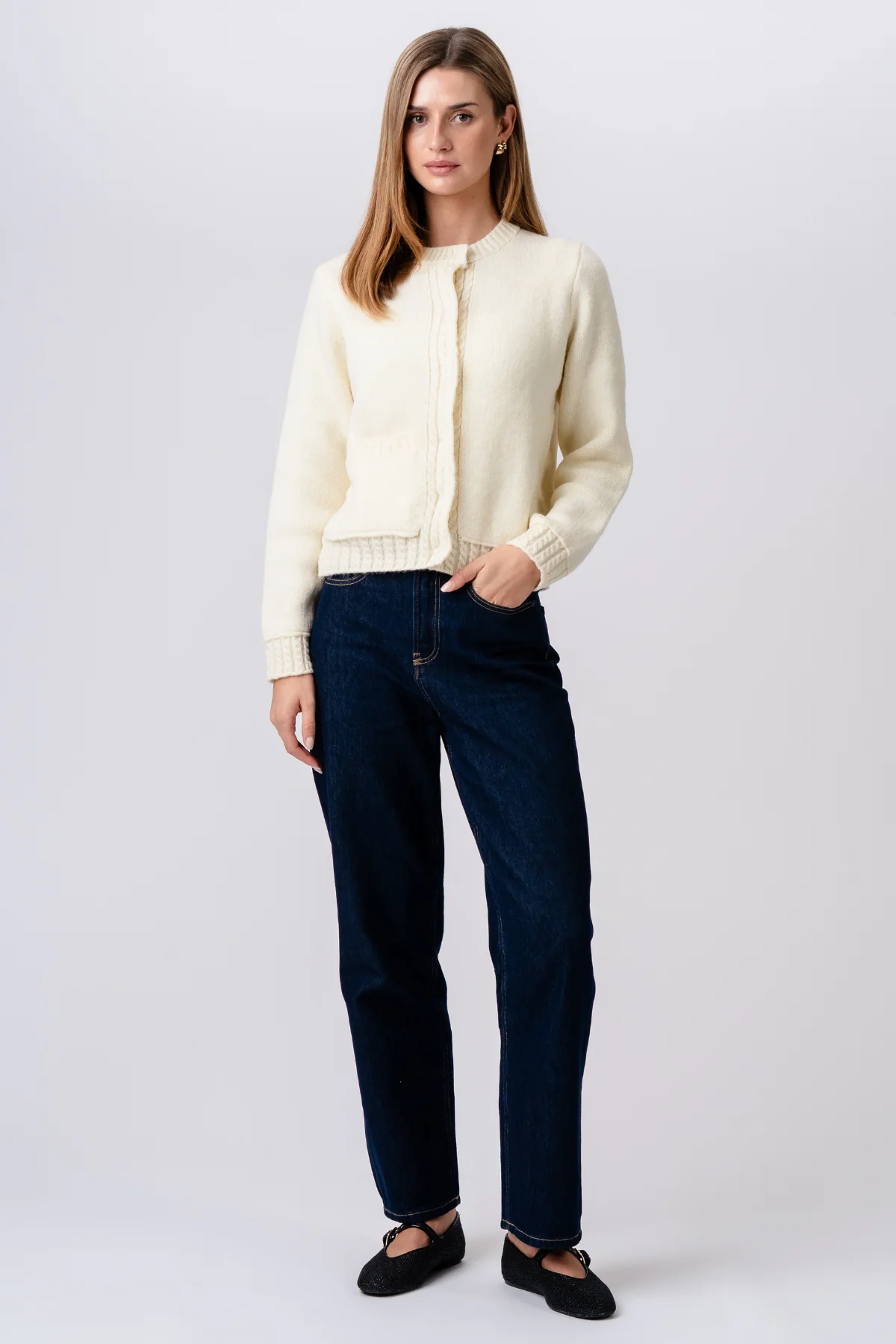 Emilie Strickjacke – Beige - Image 4