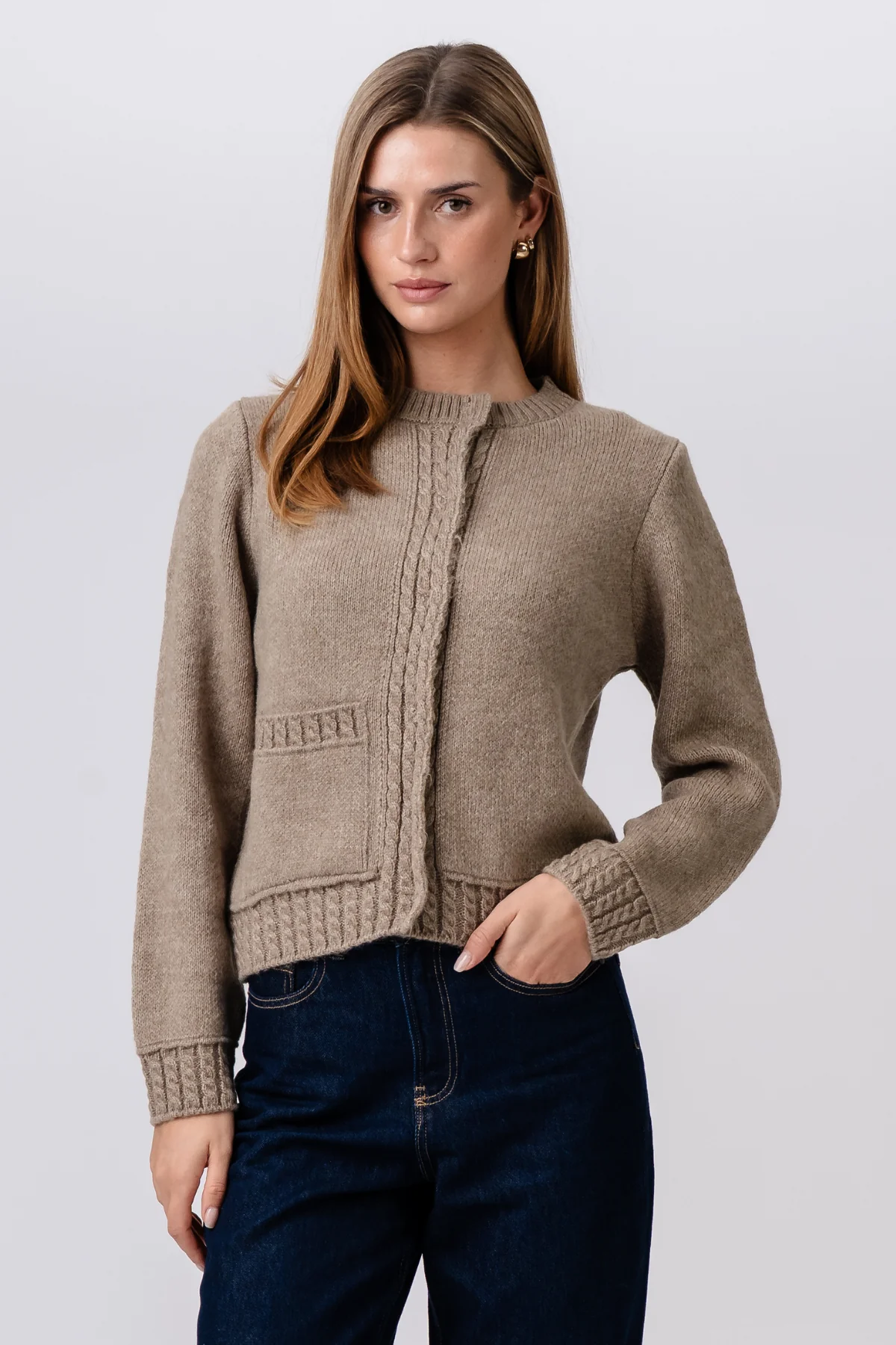 Emilie Strickjacke – Braun