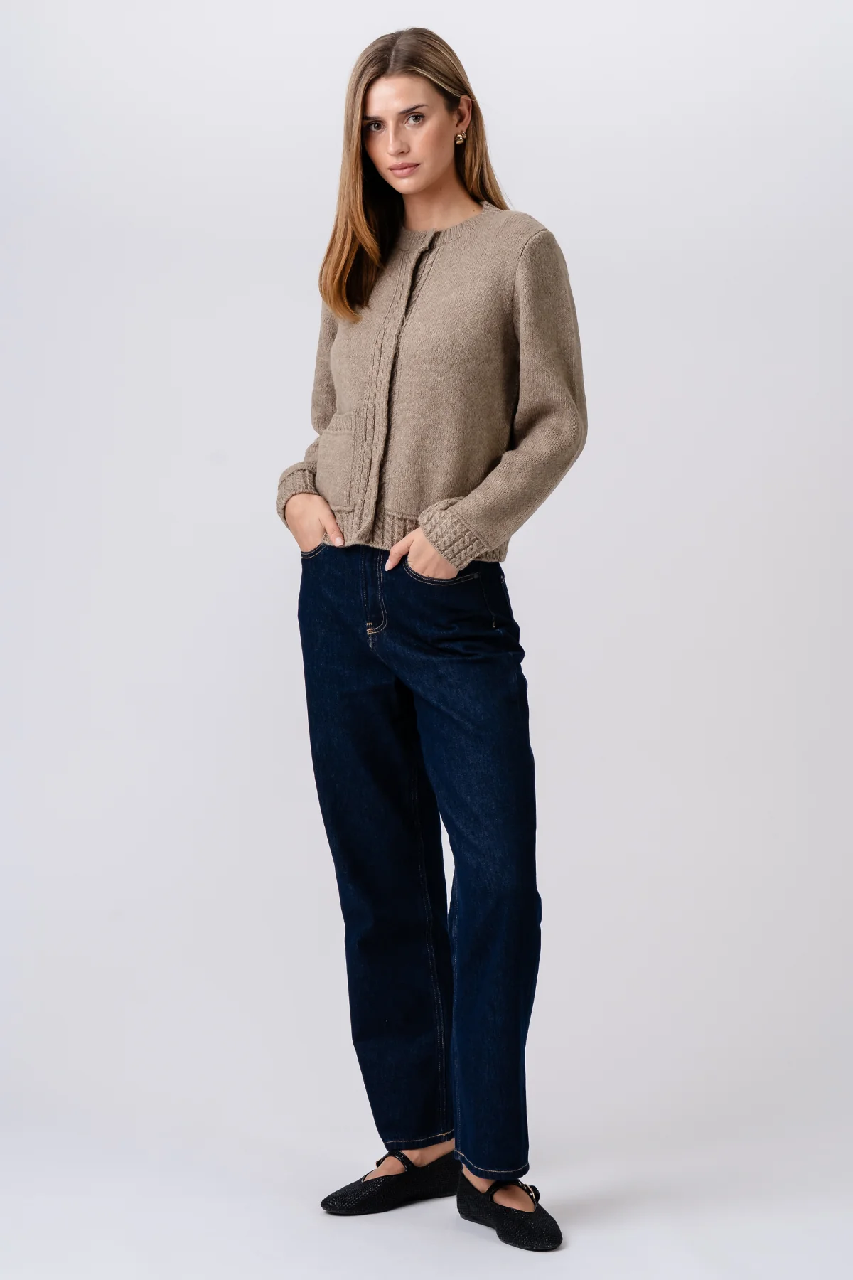 Emilie Strickjacke – Braun - Image 2