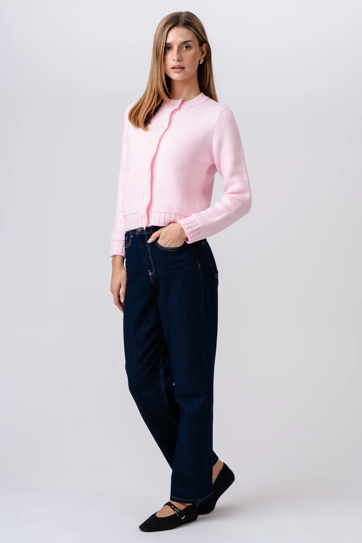 Emilie Strickjacke – Rosa - Image 2