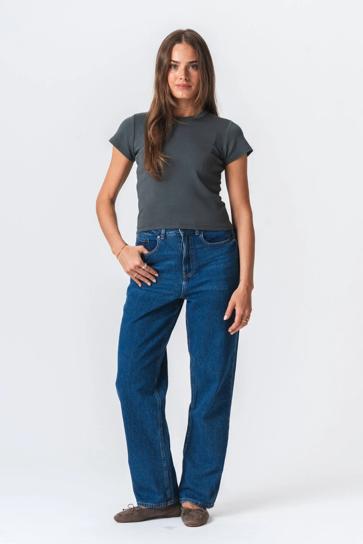 Emily Short T -Shirt - Dunkelgrau - Image 2