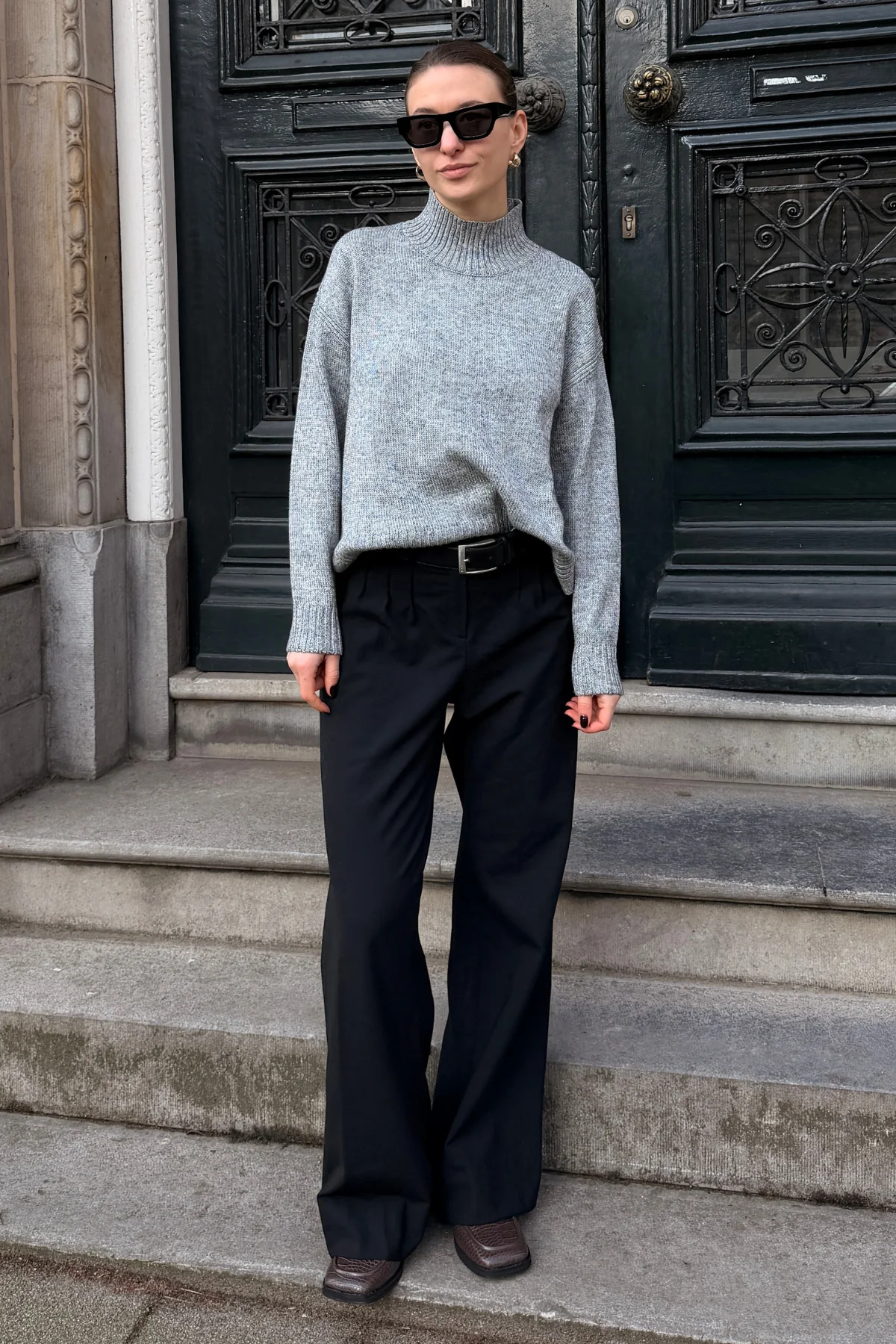 Emma Knit – Hellgrau Melange - Image 2