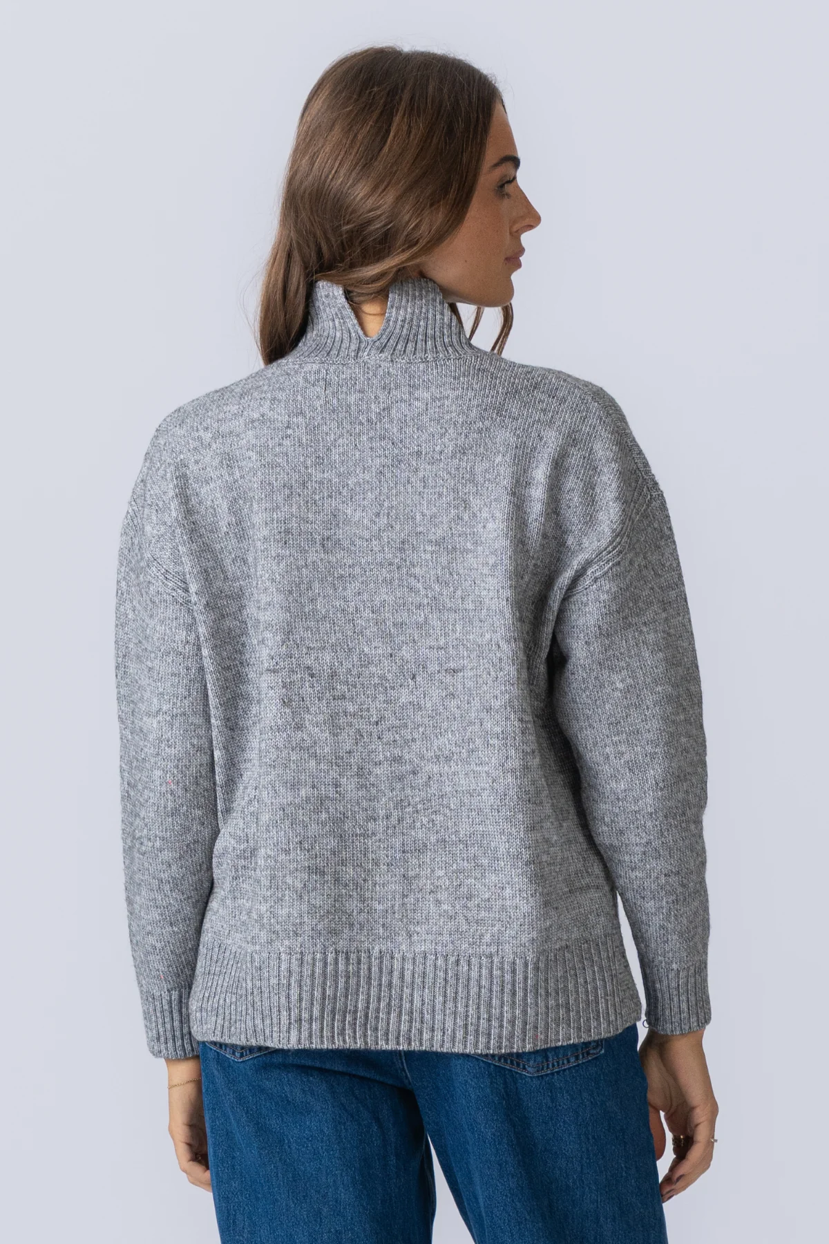 Emma Knit – Hellgrau Melange - Image 7