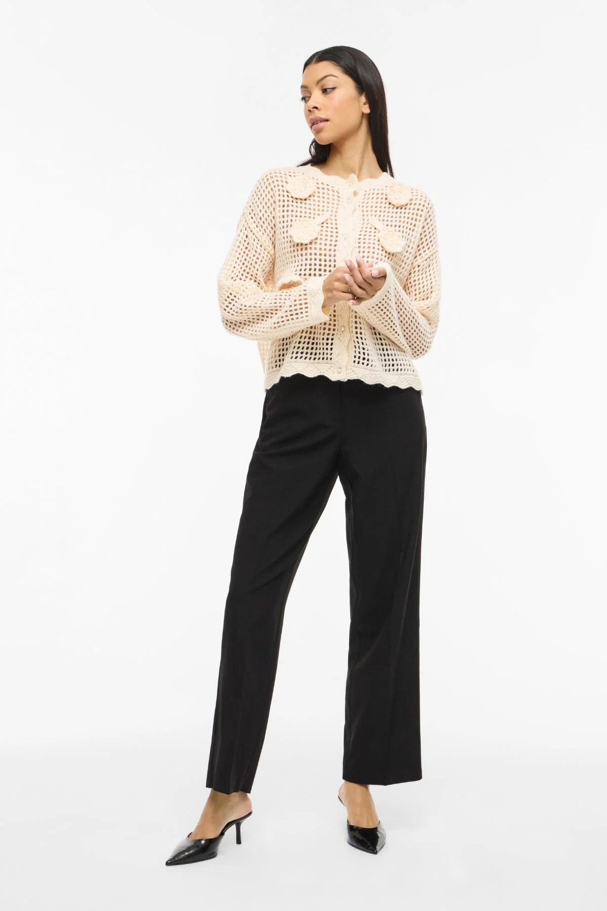Enny Flower Strick-Cardigan – Birke - Image 2